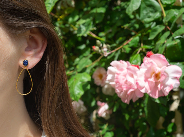 boucles d'oreilles Gouttes sodalite Audrey Langlois
