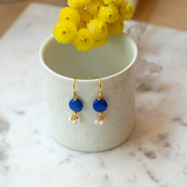 boucles d'oreilles Milos lapis lazuli
