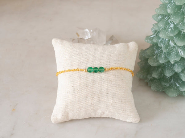 Bracelet Amy agate verte 