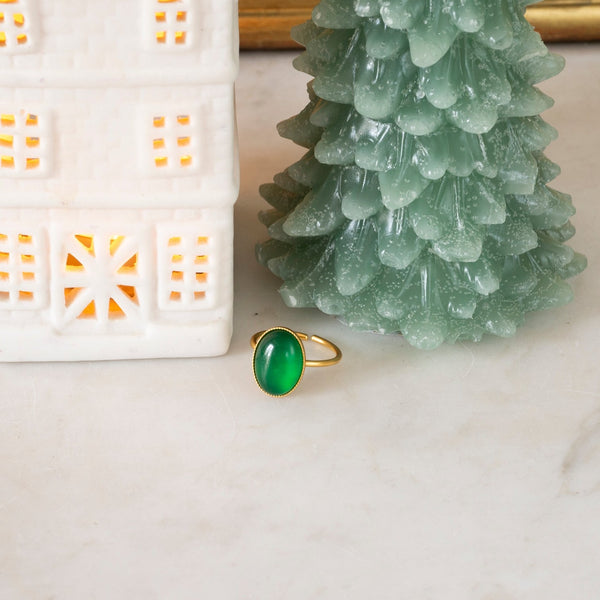 Bague Dina agate verte Audrey Langlois