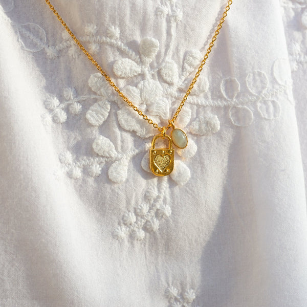 Collier Love Locket amazonite Audrey Langlois