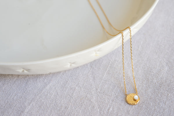 Collier Rose nacre blanche Audrey Langlois