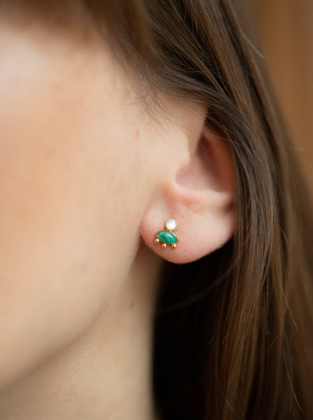 boucles d'oreilles lucky eye portées