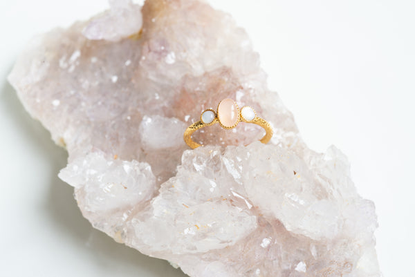 Bague Claire quartz rose 