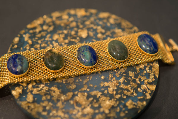 Manchette Ishtar Azurite & Agate mousse